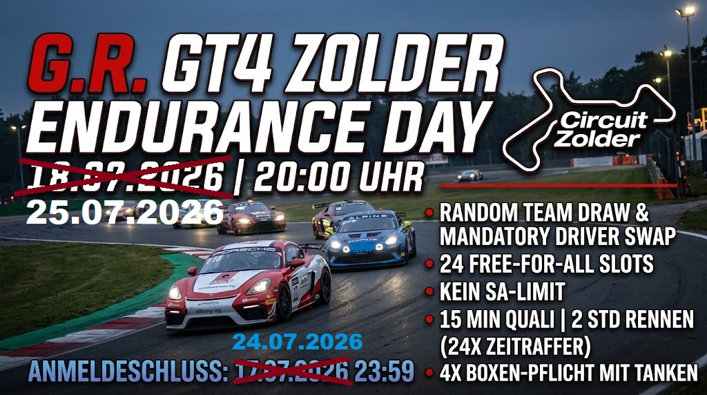 G.R. GT4 ZOLDER ENDURANCE DAY